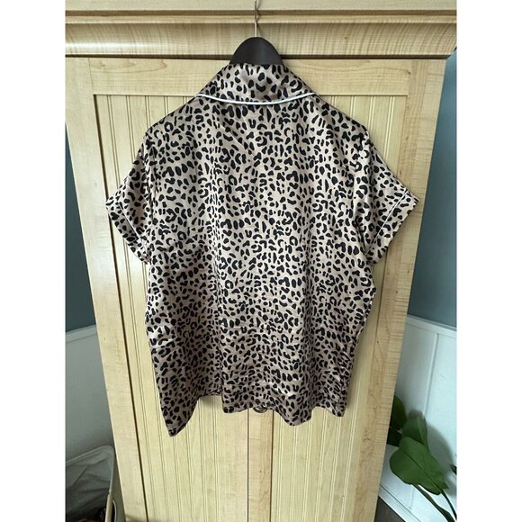 Womens Rachel Zoe Pajama Set XL Leopard Print matching Pj Set - Picture 6 of 8